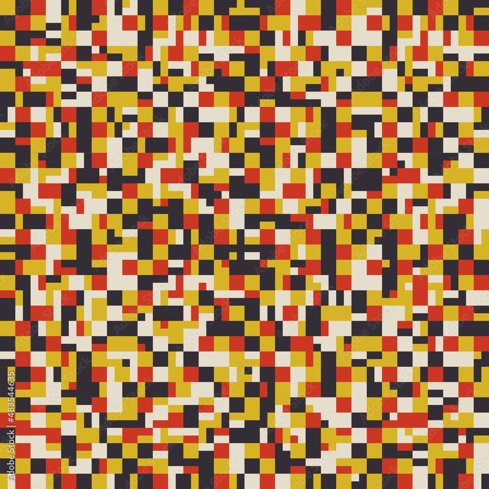 Poster colorful pixels pattern. vector repeated seamless pixels.