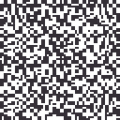Fototapeta premium Black and white pixels pattern. Vector repeated seamless pixels.