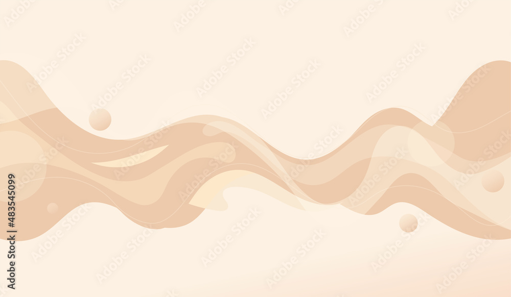 Poster Modern colorful flow poster. Wave Liquid shape color paint. Moving simple lines.