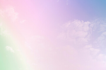 Sky and clouds in pastel tones