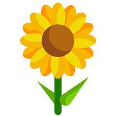 sunflower flat icon