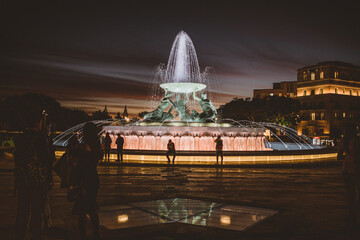 fountain at night