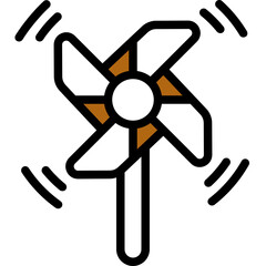 Obraz premium pinwheel one color icon