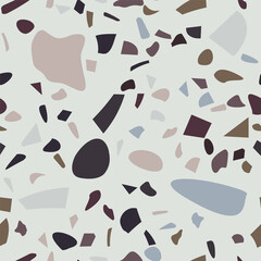Terrazzo flooring vector seamless pattern. Vintage style. Graphic modern pattern.  Vector illustration.