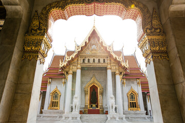 The arch at the Marble Temple, Wat benchamabophit, Bangkok