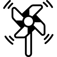 Obraz premium pinwheel solid line icon