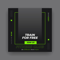 Fitness social media banner template