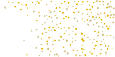 Star confetti. Golden casual confetti background. Bright design pattern. Vector template with gold stars. Suitable for your design, cards, invitations, gift, vip