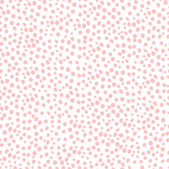 seamless pattern with pink dots. modern vector illustration isolated on white background.