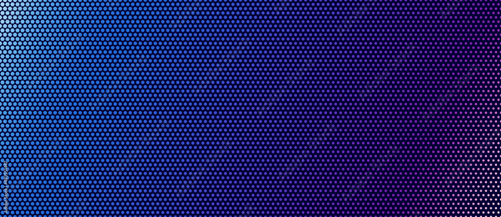 Poster abstract halftone background with dots. blue and purple mosaic gradient.
