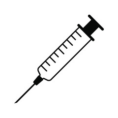 Syringe icon, injection vector icon.