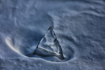 piece of ice baikal on ice, nature winter season crystal water transparent outdoor