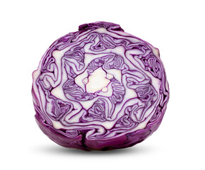 Red cabbage isolated on white