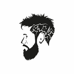 Fashion silhouette hipster style, vector illustration