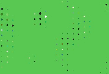 Light Green vector cover with spots.