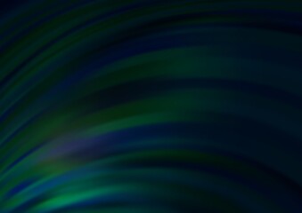 Dark Green vector background with abstract lines.