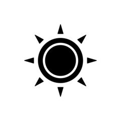 Sun simple flat icon vector illustration	