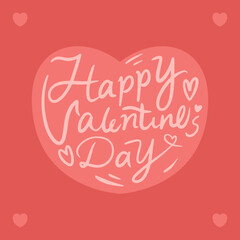 Elements of Happy valentine's day in heart shape.