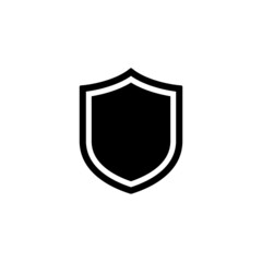 Shield simple flat icon vector illustration