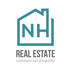 logo for a fun and driven house flipping letter NH