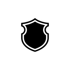 Shield simple flat icon vector illustration