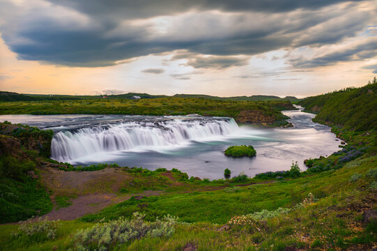 Faxafoss waterfall also called the Faxi waterfall in south Iceland