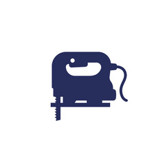 jig saw icon, electric tool vector