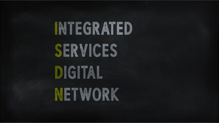 INTEGRATED SERVICES DIGITAL NETWORK (ISDN) on chalk board