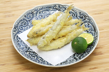 Chika (Japanese surf smelt) tempura