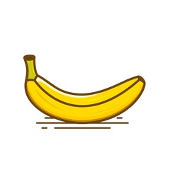 Banana fruit icon vector illustration