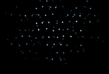 Dark BLUE vector cover in polygonal style with circles.