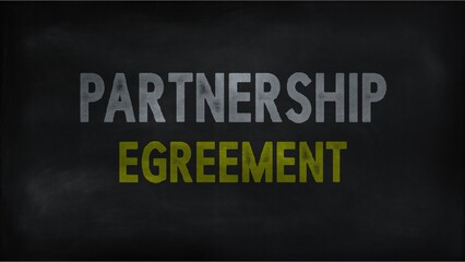 partnership agreement on chalk board