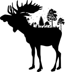 Elk Vector Graphics Collection Animals
