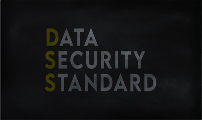 DATA SECURITY STANDARD (DSS) on chalk board