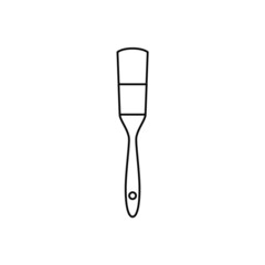 Paint brush icon line art isolated on white background. Vector illustration.