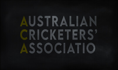Obraz premium AUSTRALIAN CRICKETERS' ASSOCIATIO (ACA) on chalk board