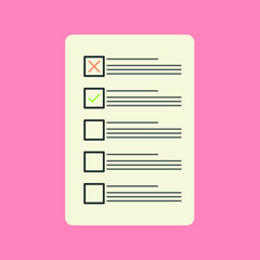 To do List Cartoon Flat Vector Illustration