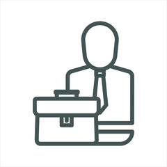 Career Business People Website Simple Line Icon
