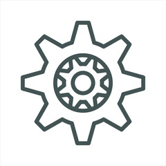 Obraz premium Setting Website Simple Line Icon