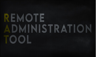 REMOTE ADMINISTRATION TOOL (RAT) on chalk board