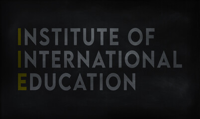 Fototapeta premium INSTITUTE INTERNATIONAL OF EDUCATION (IIE) on chalk board 