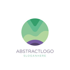 Vector round nature logo design