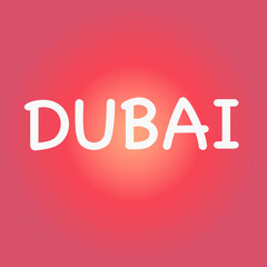 Dubai text style vector illustration Banner