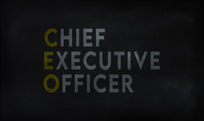 Fototapeta premium CHIEF EXECUTIVE OFFICER (CEO) on chalk board 