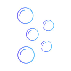 Bubbles vector icon with gradient