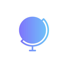 Globe vector icon with gradient