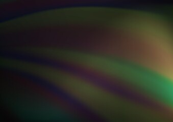 Dark Green vector glossy bokeh pattern.