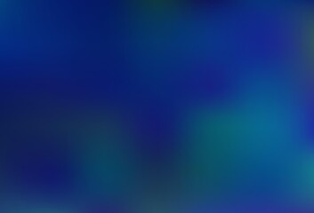 Dark BLUE vector bokeh and colorful pattern.