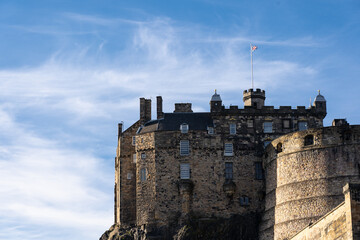 Edinburgh Castle, side view in daylight. 