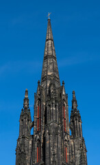 Top of the Toolboth Kirk building in Castle Hill, Edinburgh, Scotland.